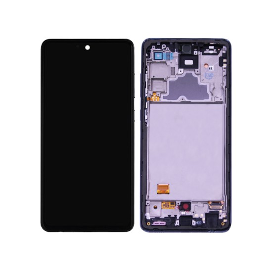 Touch+Display+Frame Samsung Galaxy A72 4G 2021/A725/A72 5G/A726 Service Pack Preto